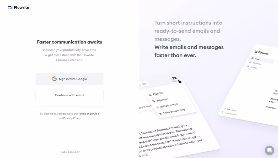 Flowrite Signup