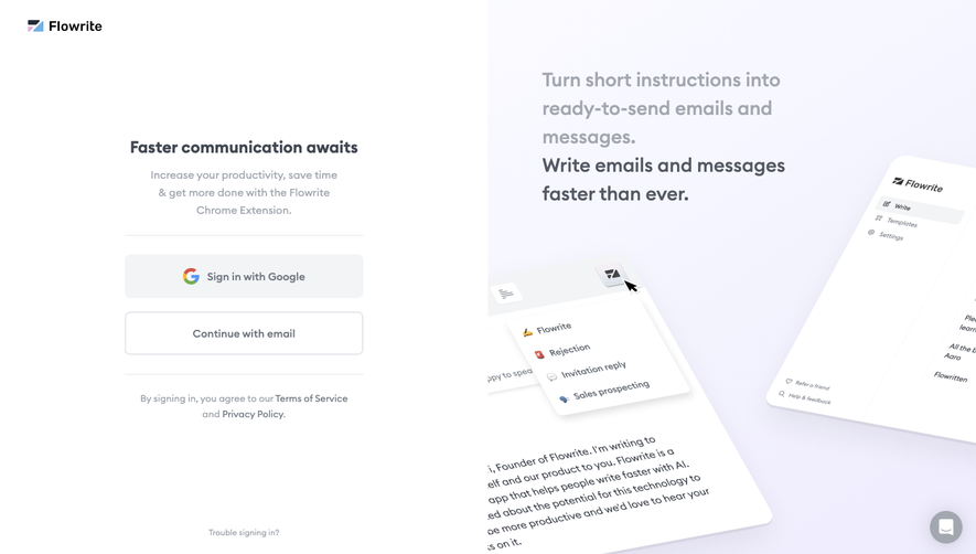 Flowrite Signup