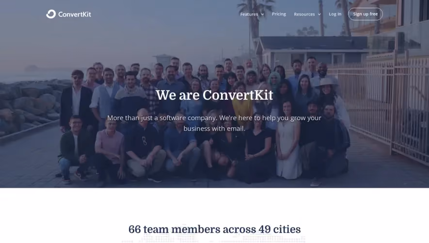 ConvertKit About Page