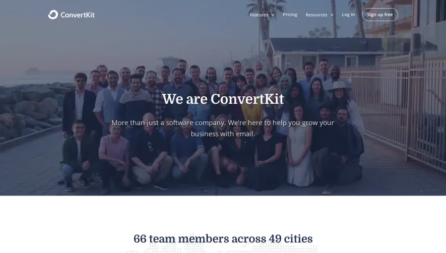 ConvertKit About Page