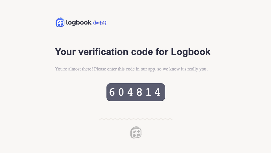 Logbook Verification Email