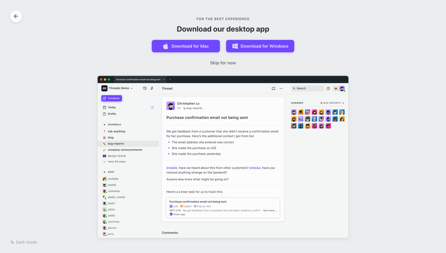 Threads User Onboarding