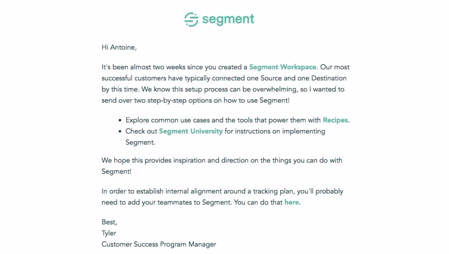 Segment Activation Emails