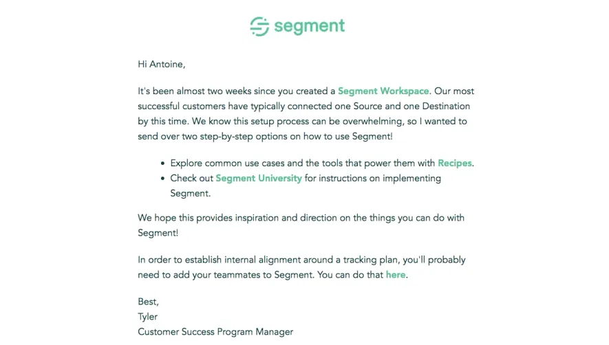 Segment Activation Emails