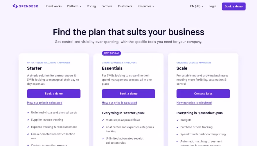 Spendesk Pricing