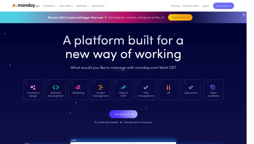 Monday Landing Page