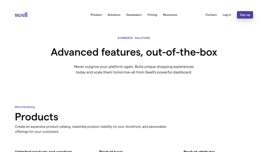 Swell Features Page