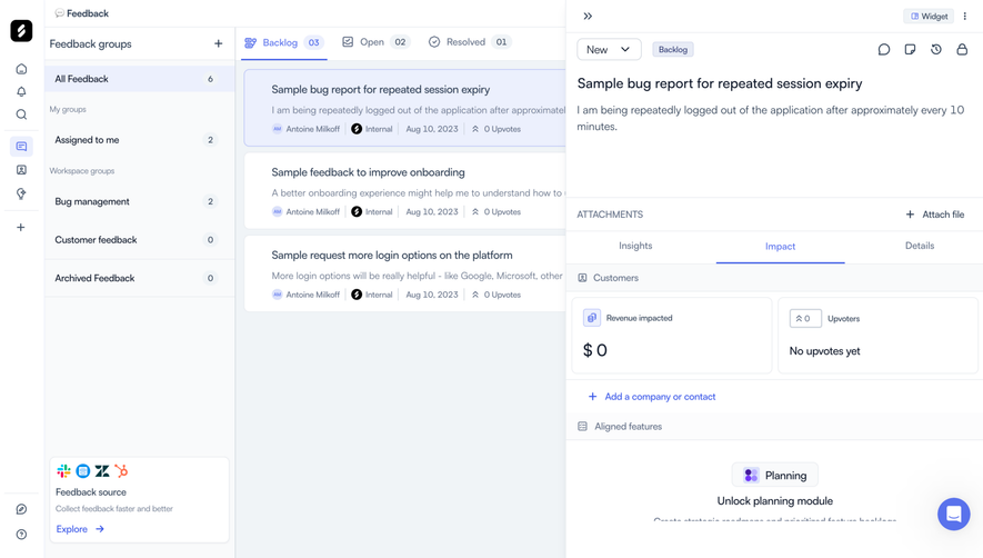 Zeda.io Feedback Details