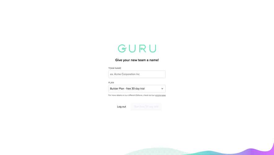 Guru Sign Up Flow