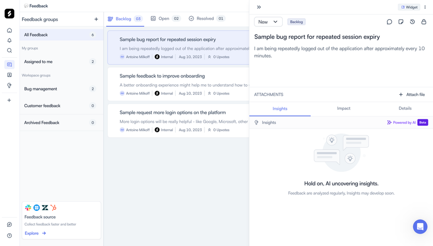 Zeda.io Feedback Details