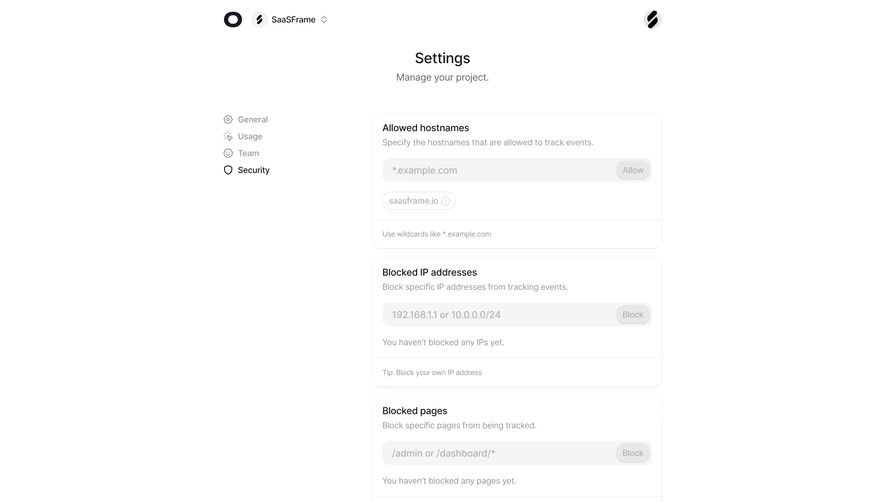 Visitors Security Settings