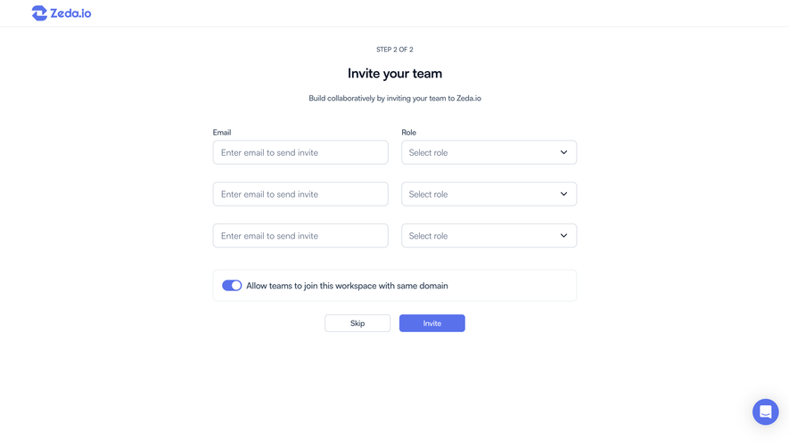 Zeda.io Invite Team Members
