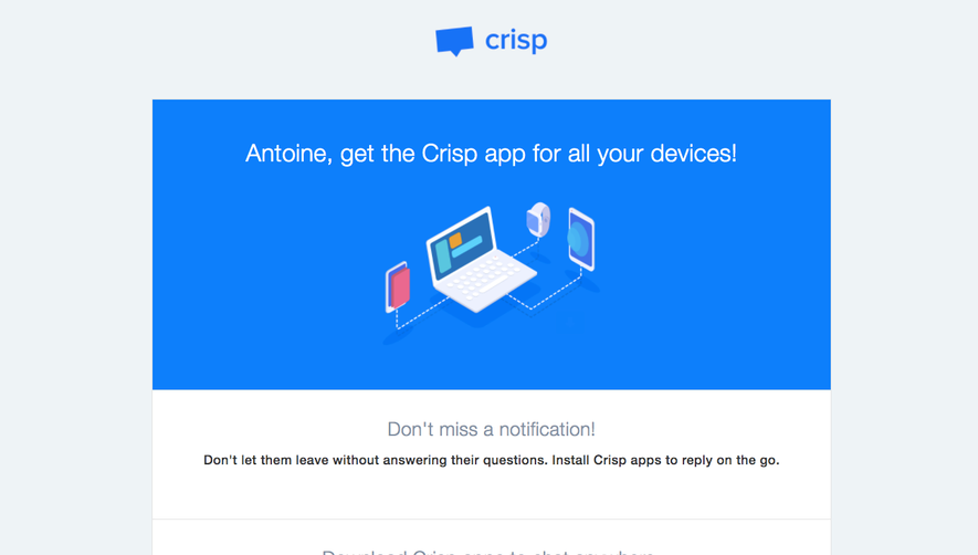 Crisp Onboarding Emails