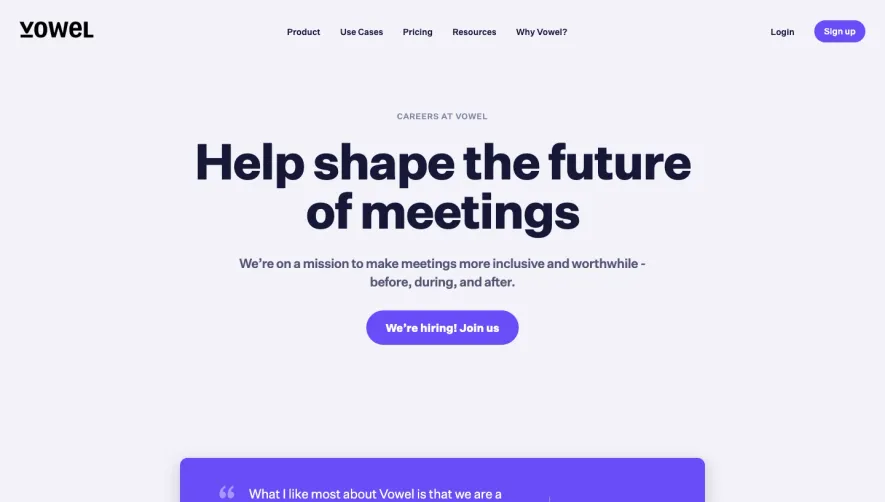 Vowel Careers Page