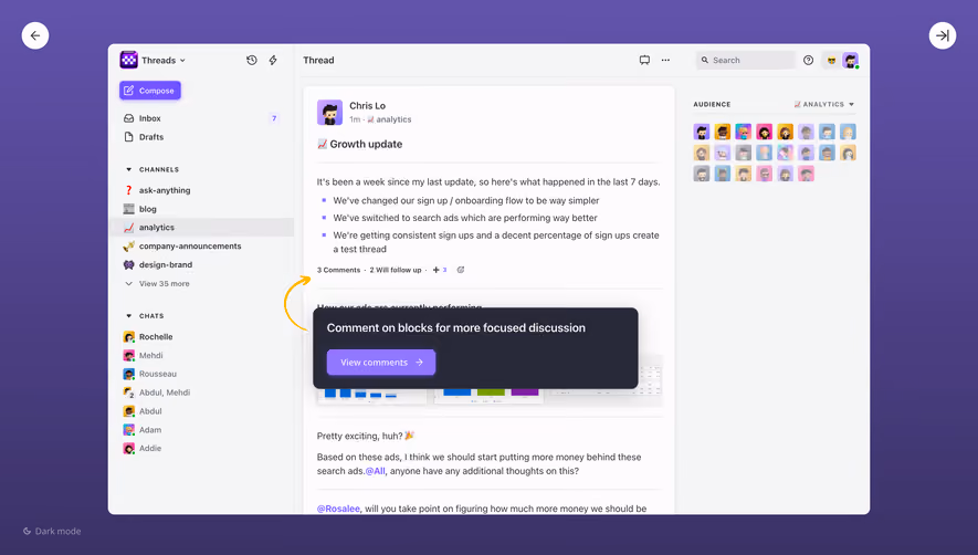Threads Product Tour
