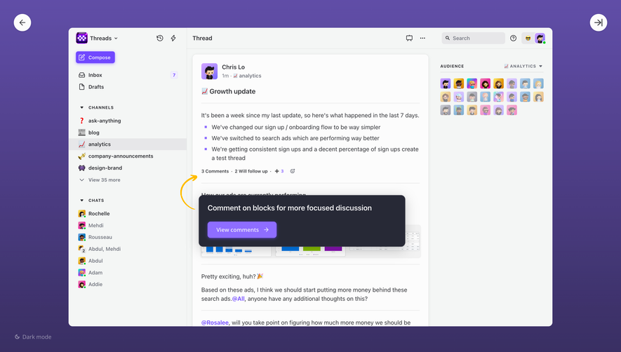 Threads Product Tour