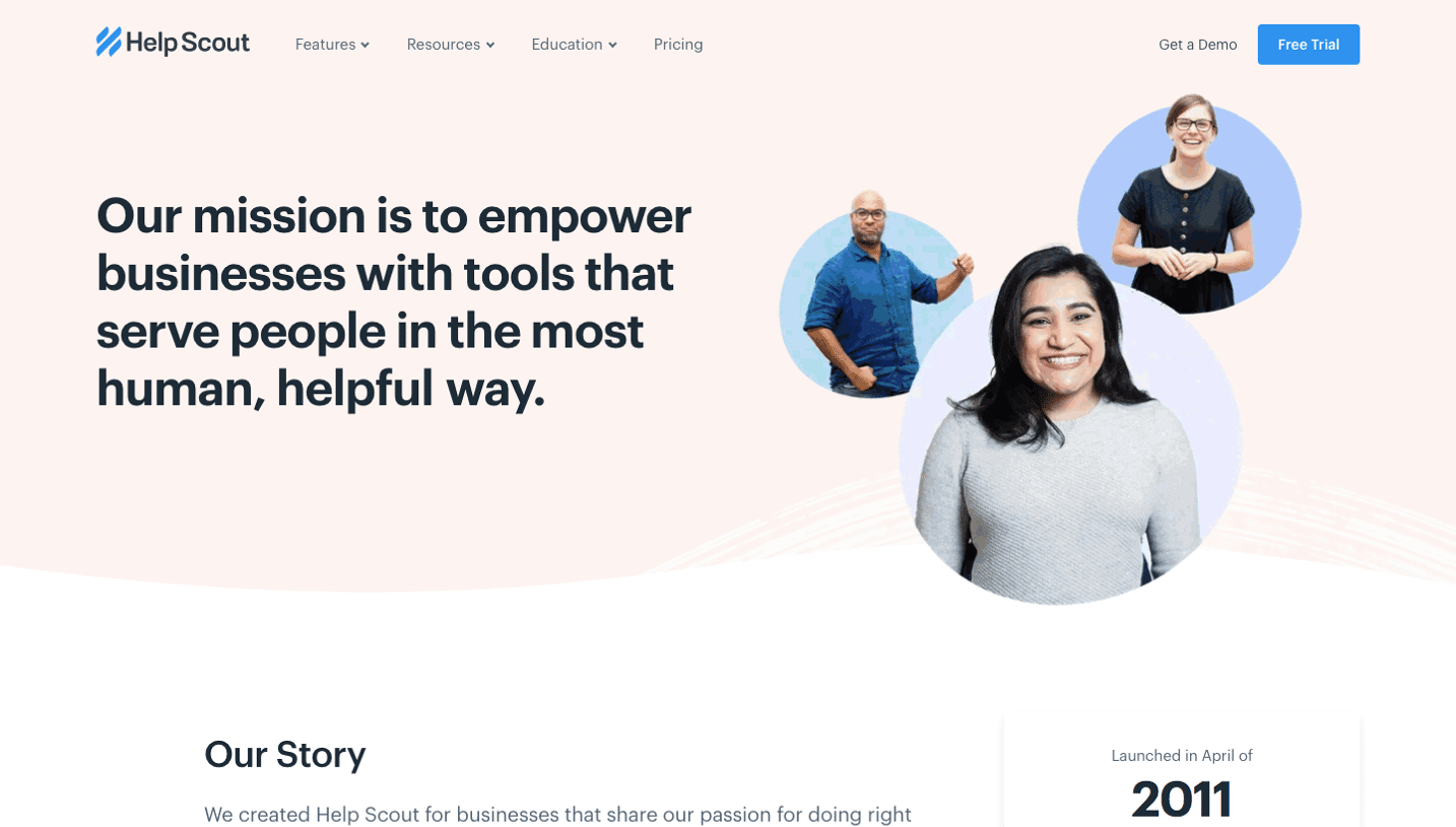 Help Scout About Page