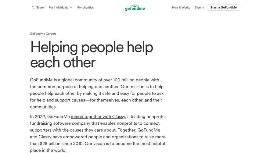 GoFundMe Careers Page