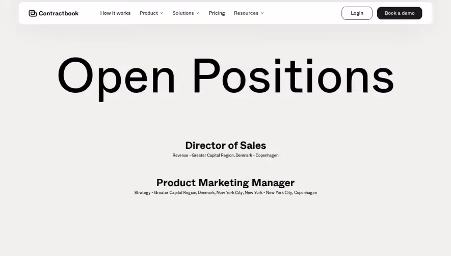 Contractbook Careers Page