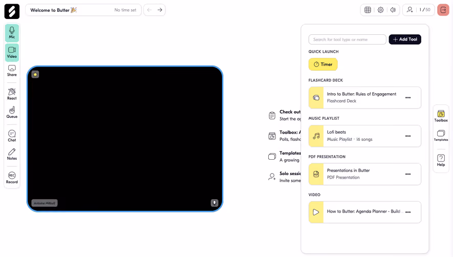 Butter User Onboarding
