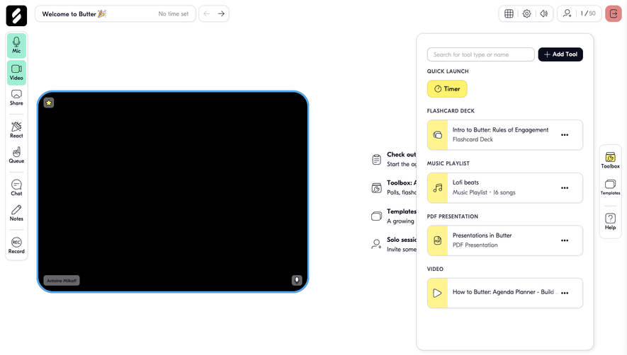 Butter User Onboarding