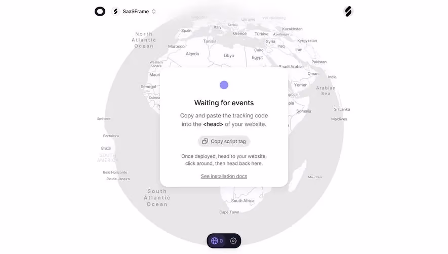 Visitors Setup Tracking