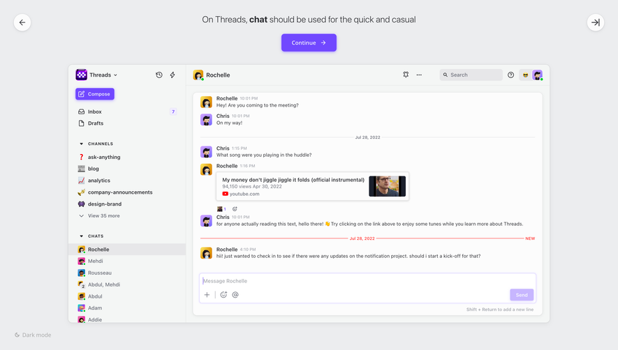 Threads Product Tour