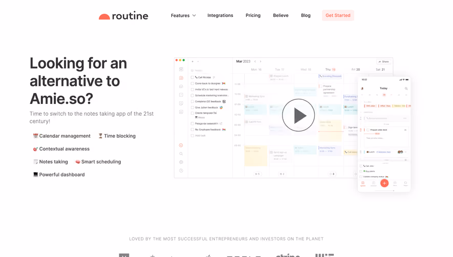 Routine Comparison Page