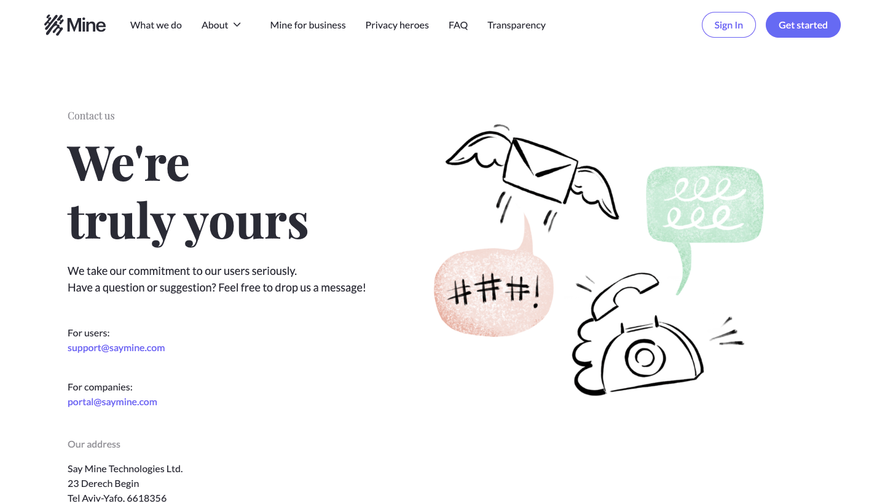 Mine Contact Page
