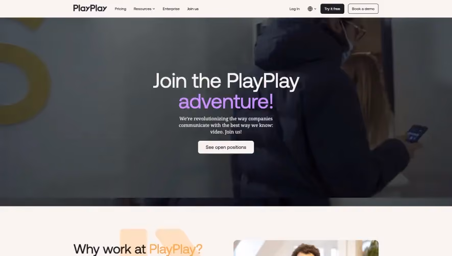 PlayPlay Careers Page