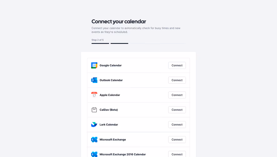 Cal.com Connect Calendar
