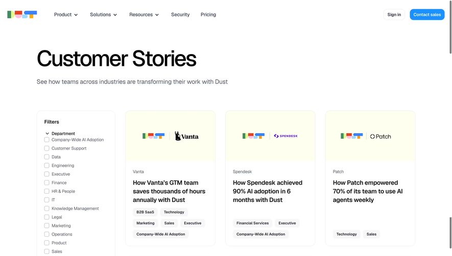 Dust Customer Stories