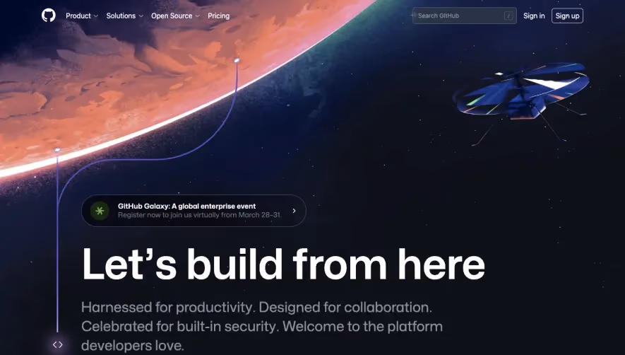GitHub Landing Page