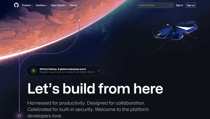 GitHub Landing Page