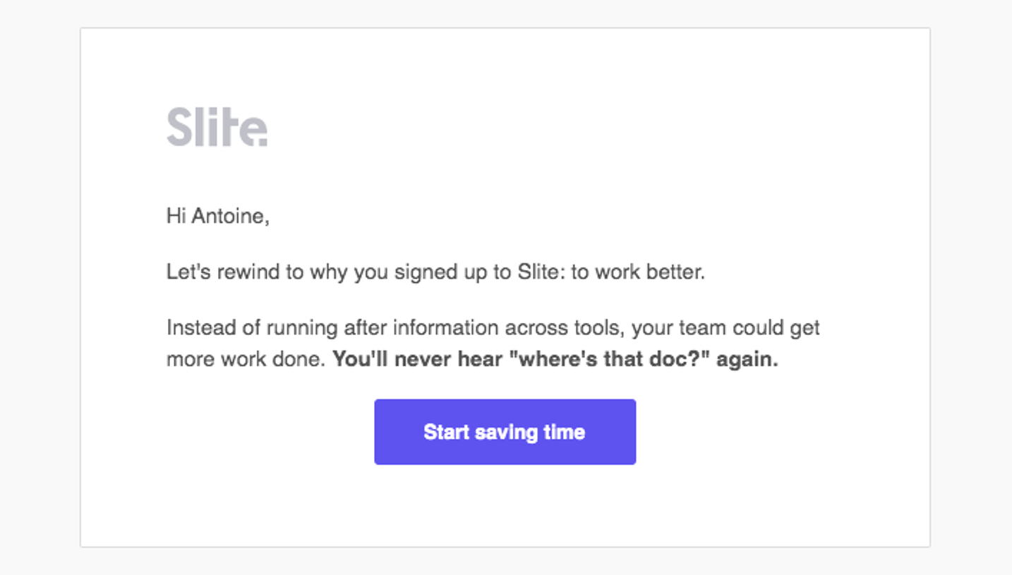 Slite Onboarding Emails