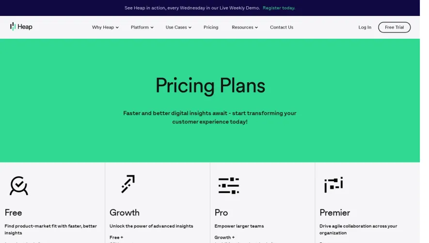 Heap Pricing Page