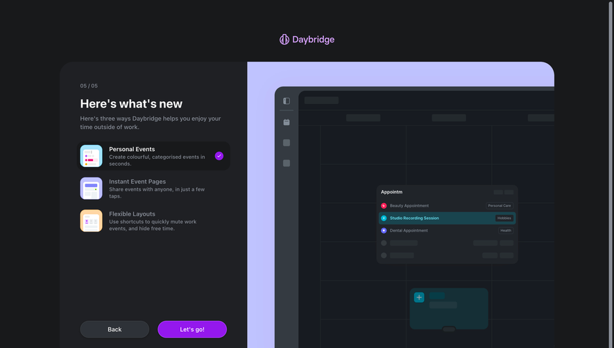 Daybridge User Onboarding