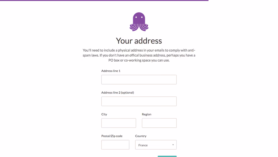 EmailOctopus Sign Up Flow