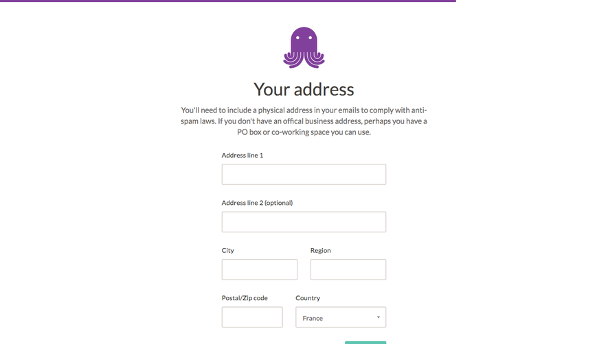 EmailOctopus Sign Up Flow
