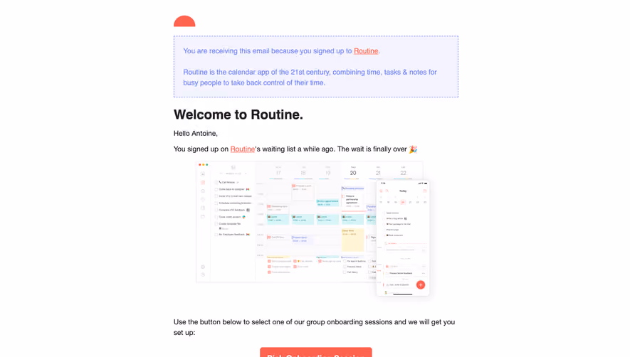 Routine Early Access Emails