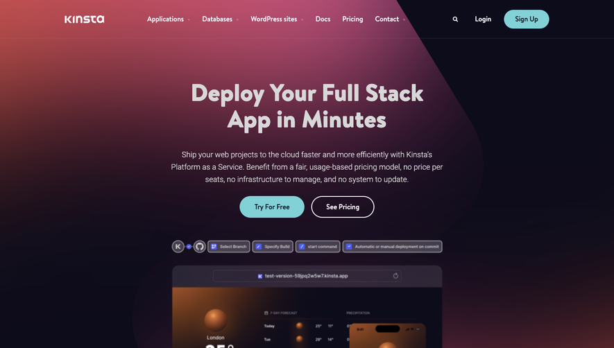 Kinsta Features Page