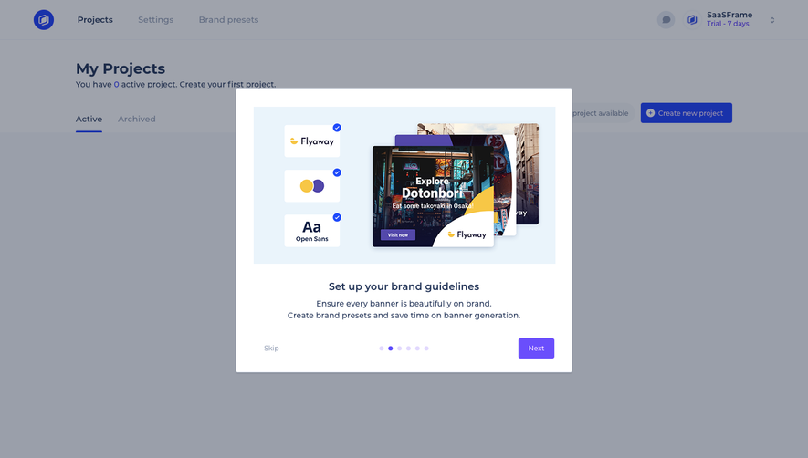 Abyssale User Onboarding
