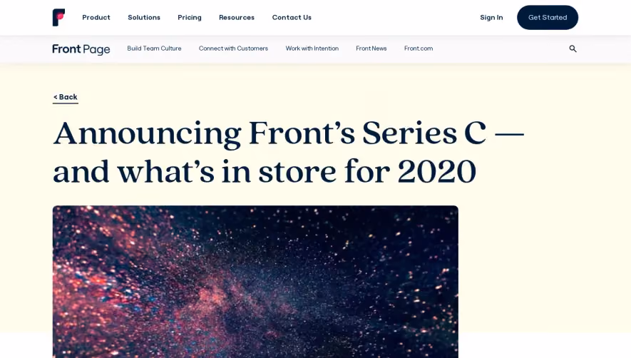 Front Funding Announcement