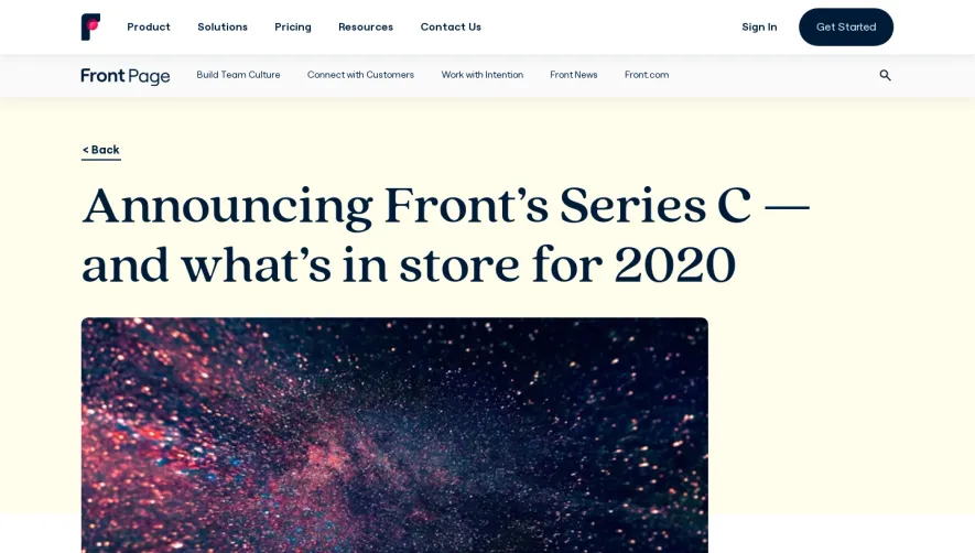 Front Funding Announcement