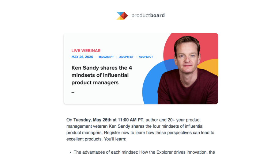 ProductBoard roductboard Webinar Emails
