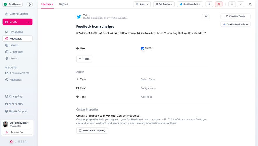 Olvy Feedback Details