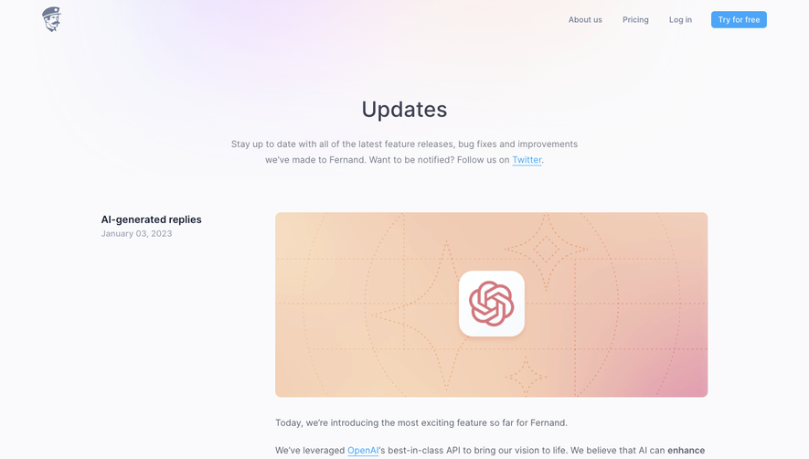 Fernand Changelog
