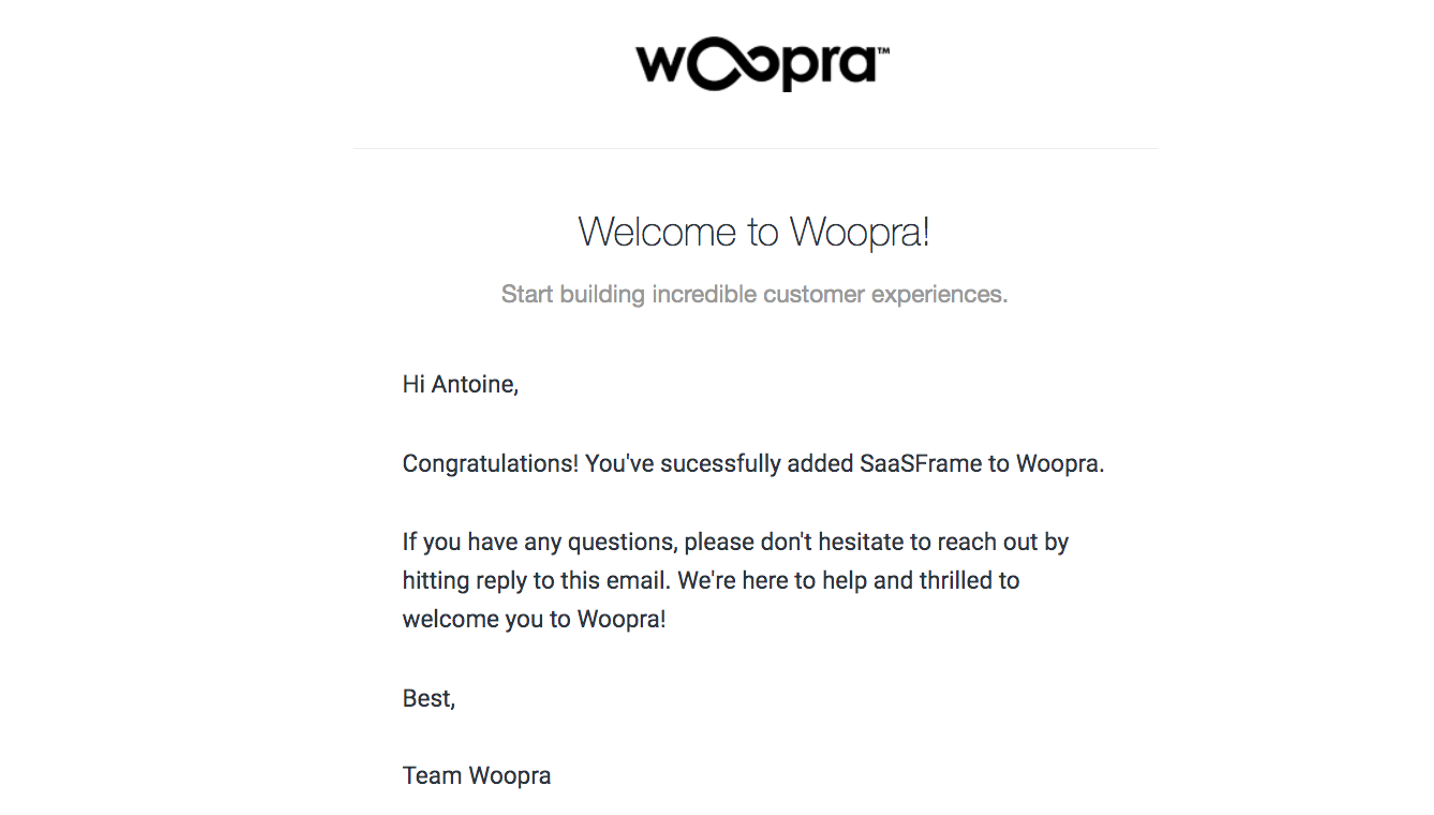 Woopra Onboarding Emails