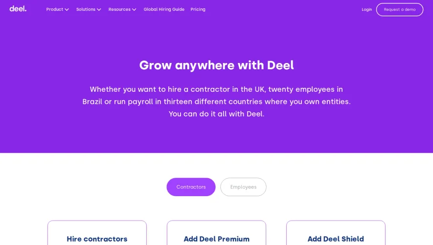 Deel Pricing Page