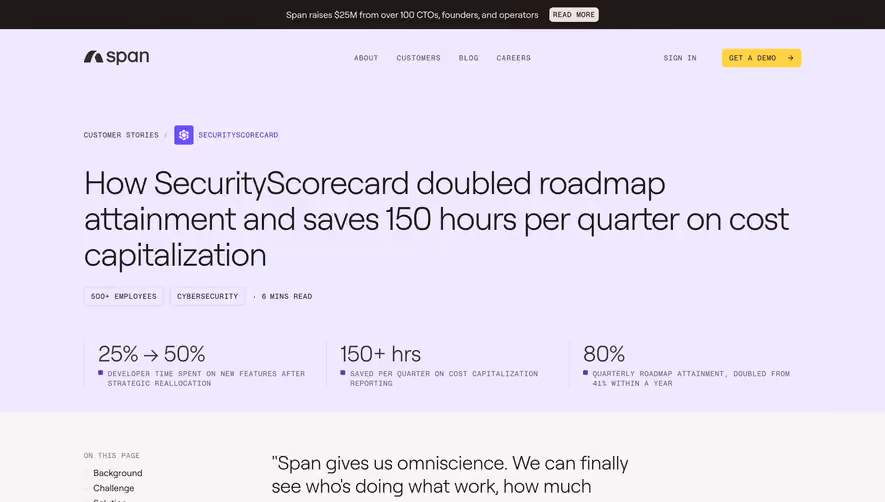 Span Customers Page
